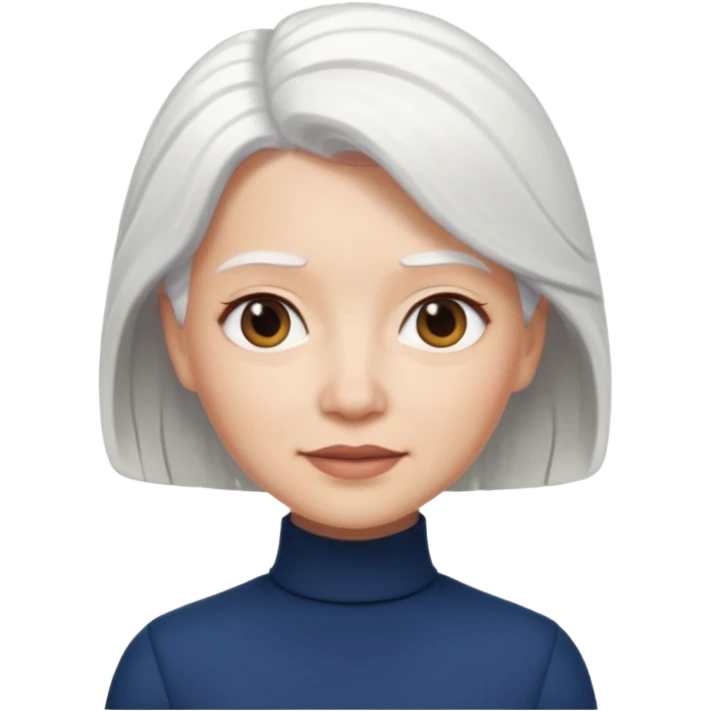 Woman: White Hair Memoji emoji