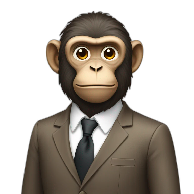 monkey manager full body emoji