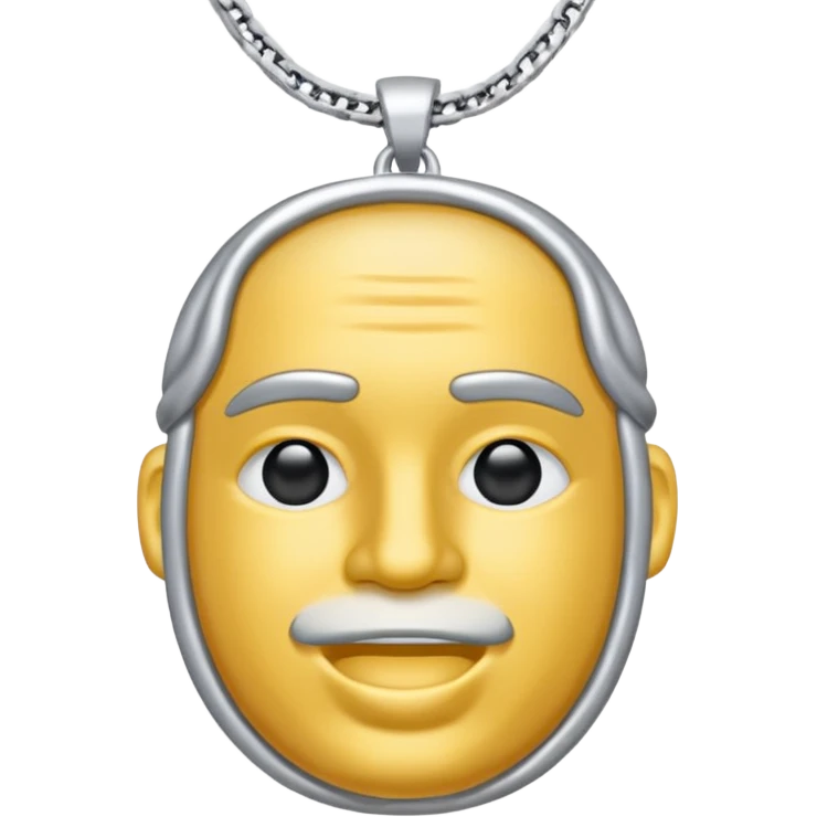 silver rapper necklace emoji