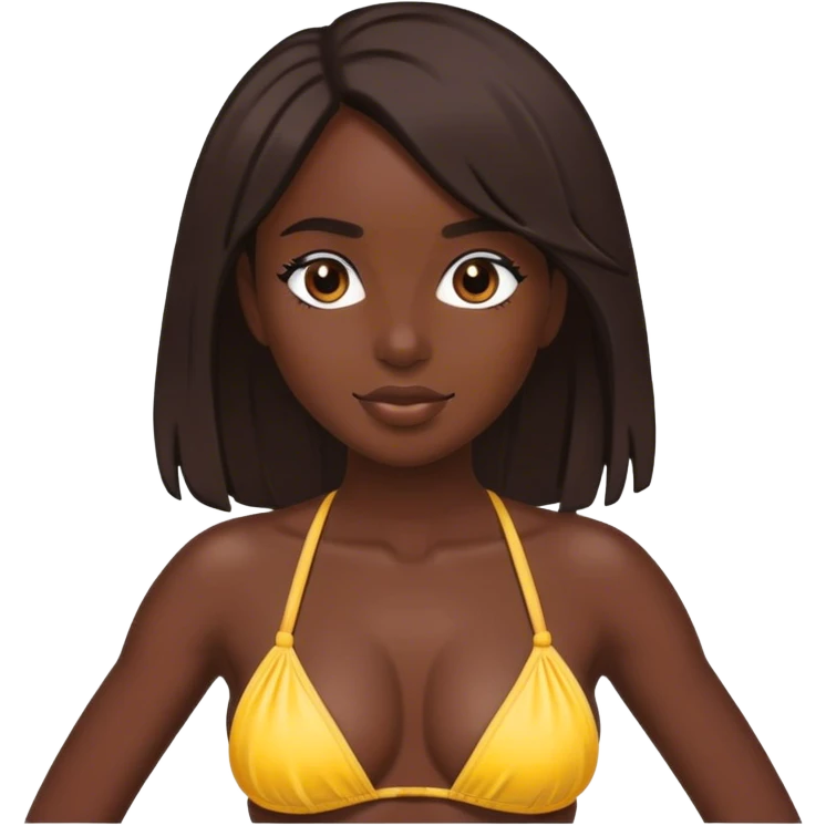 Dark skin female in her bikini  emoji
