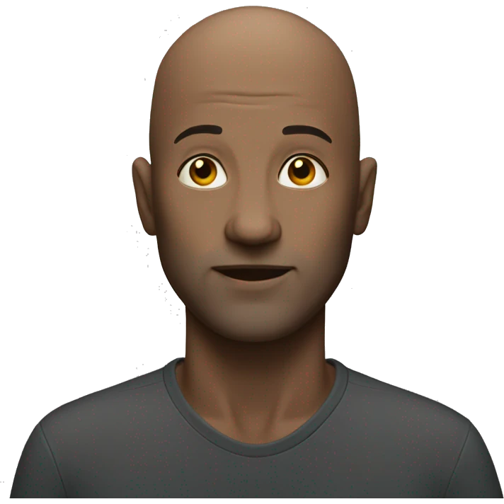 man with no hair emoji