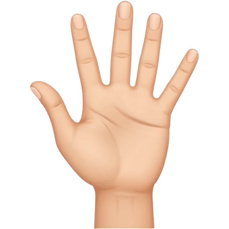  دست راست از مچ توسط دست چپ گرفته شده به سمت بالا دقت کن میگم از مچ  emoji