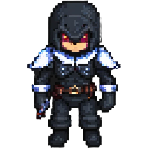 dark waider character in pixel art style emoji