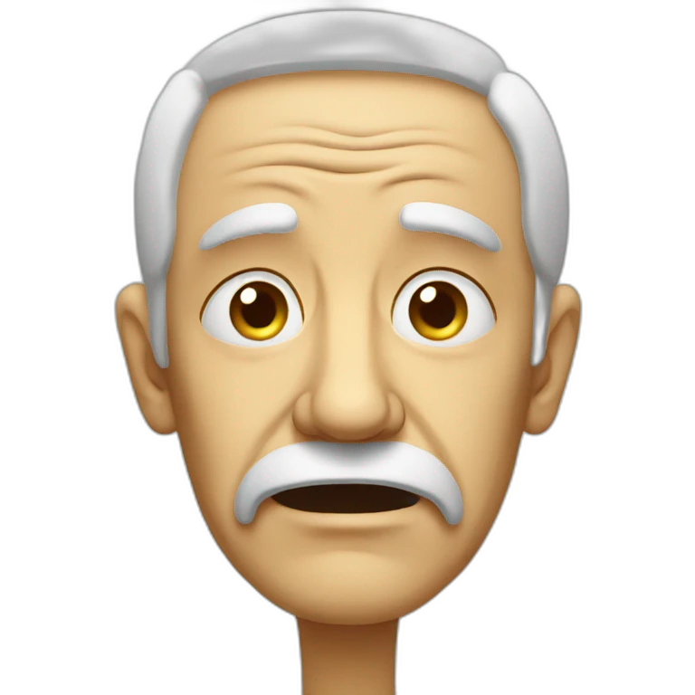 Crying lonely old man emoji