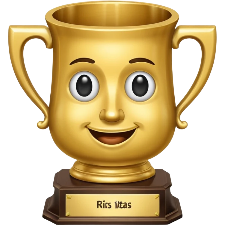 Trophy with risitas emoji