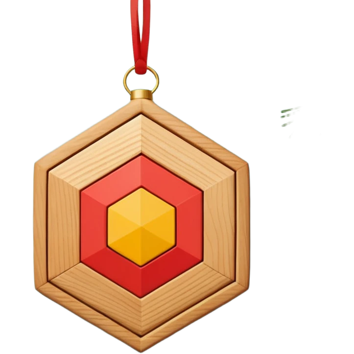 scandi style christmas ornament  emoji