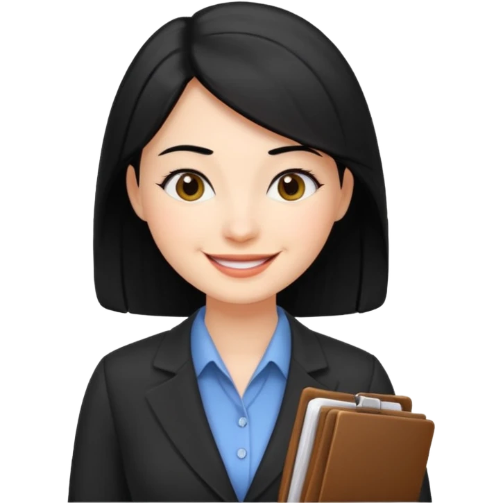 accountant woman with black hair  emoji