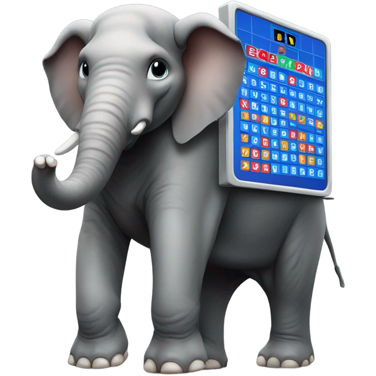 Elephant on a scoreboard emoji