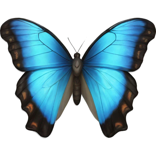 Blue morpho butterfly emoji