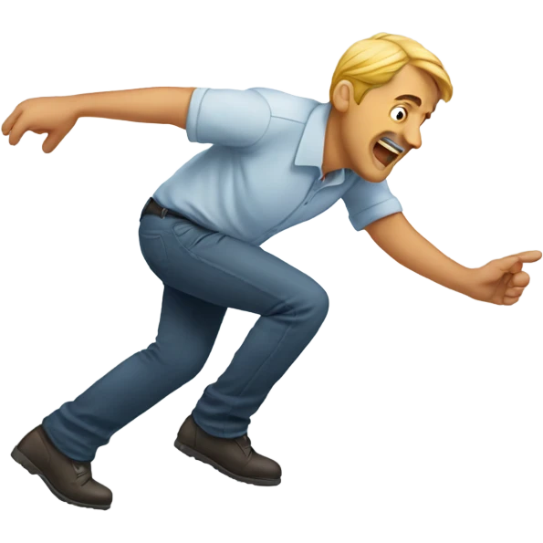 man crawling reaching something in front of him emoji