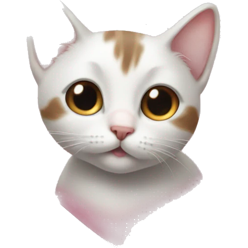 baby pink heart with a cat inside of it emoji