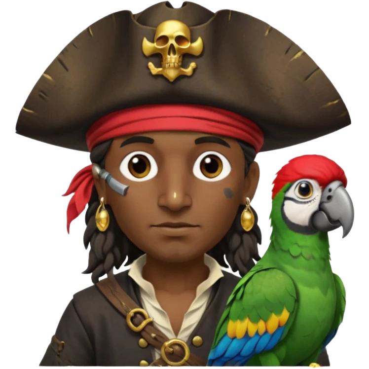 pirate and parrot emoji