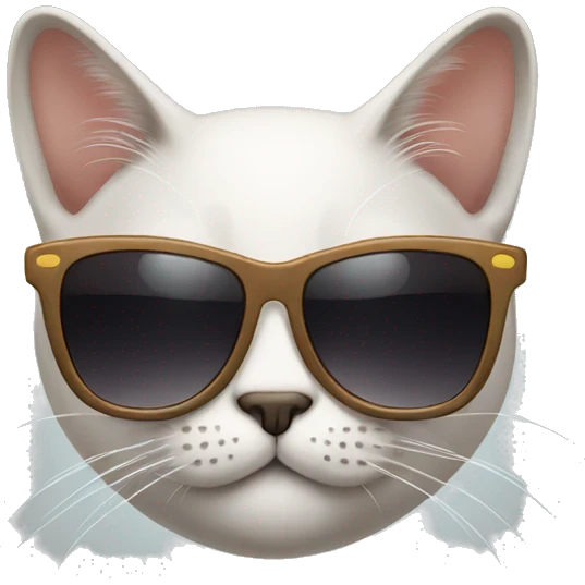 Cat with sunglasses emoji