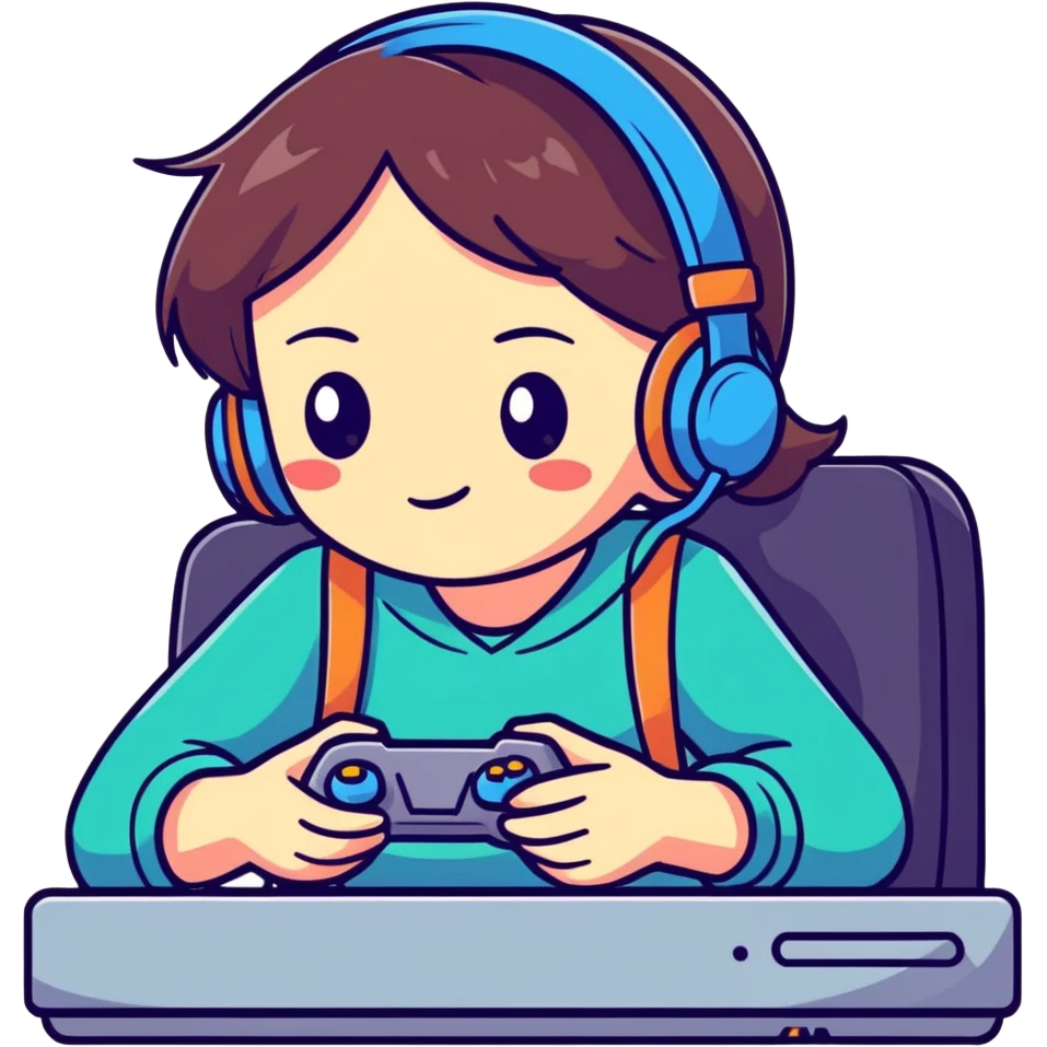 Gaming with girls cute emoji