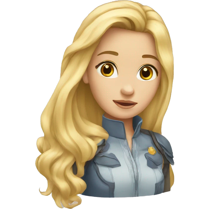 A blond girl Whit a horse  emoji