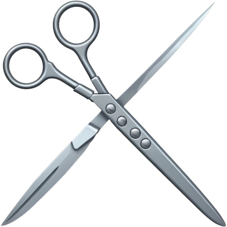 Scissors cutting id emoji