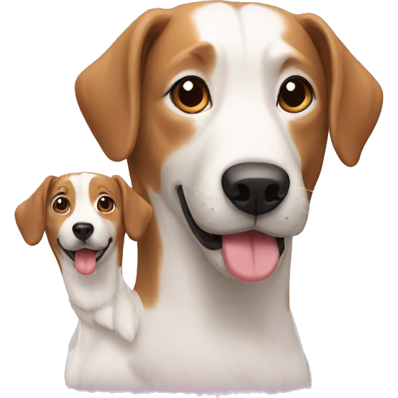 Dog with female adult emoji