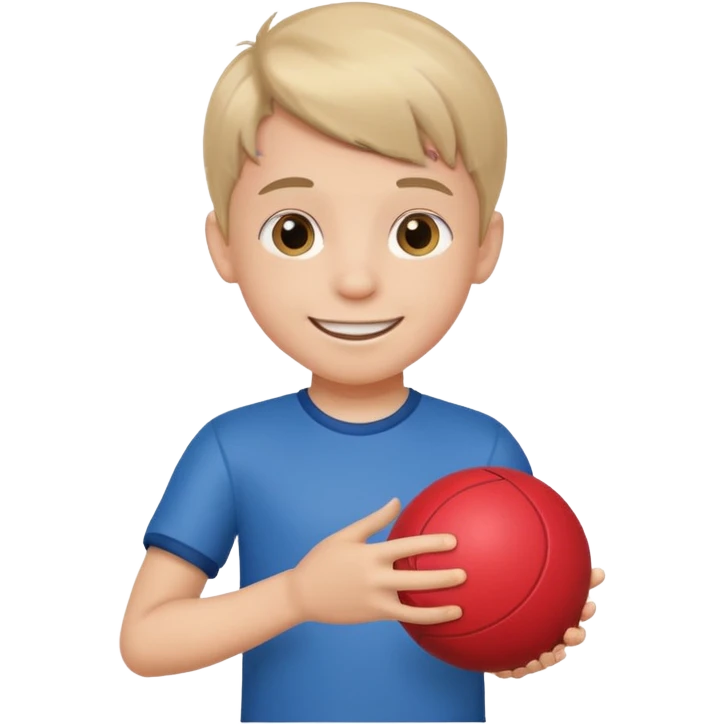 Boy with a ball in his hand emoji
