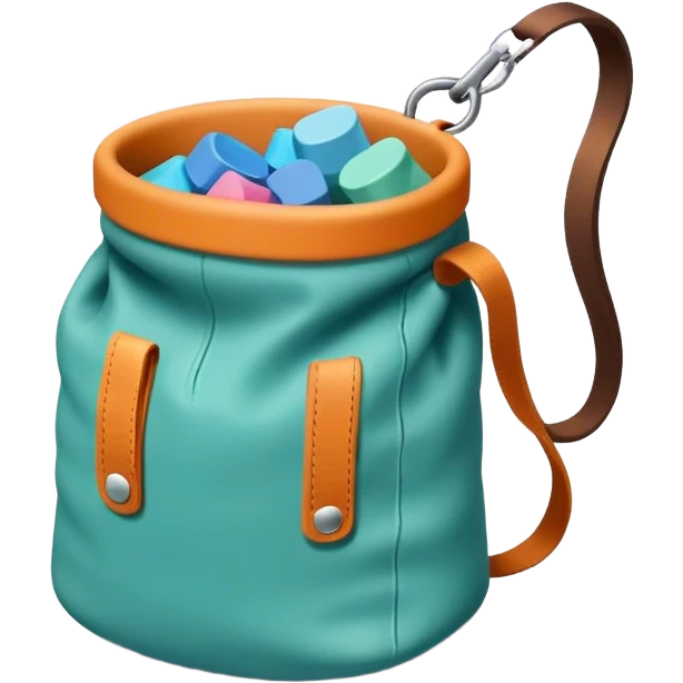 An friendly climbing chalk bag  emoji