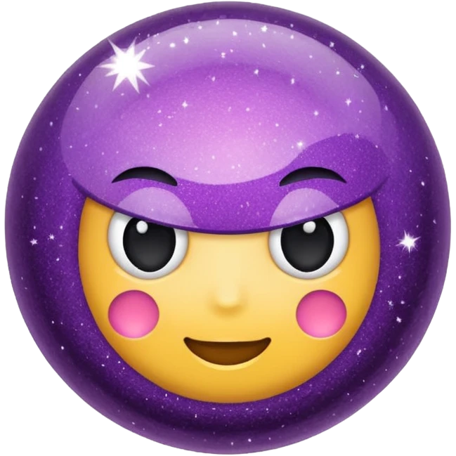 bolinha glitter roxo emoji