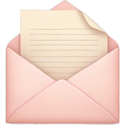 love letter soft pink color  emoji