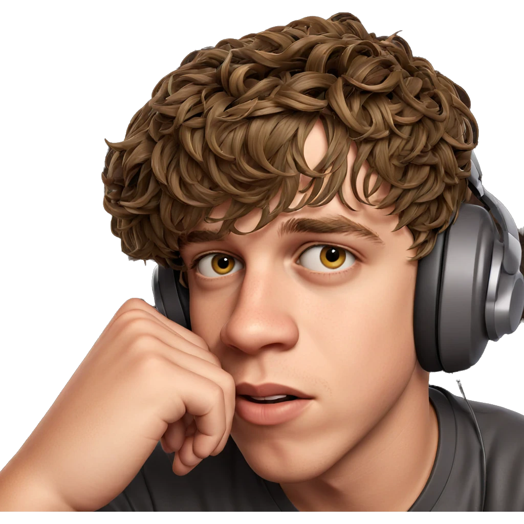 portrait of a boy with headphones emoji