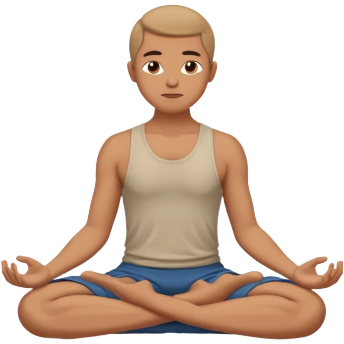 person meditating cross-legged emoji