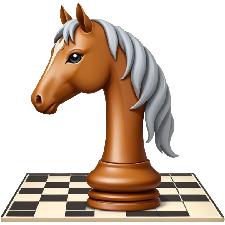 horse chess piece on chess square emoji