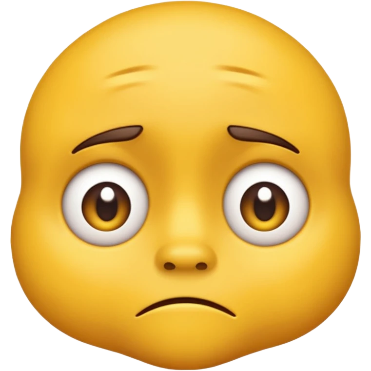 A realistic worried emoji emoji