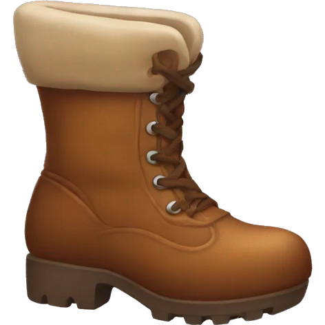 Brown moonboots emoji