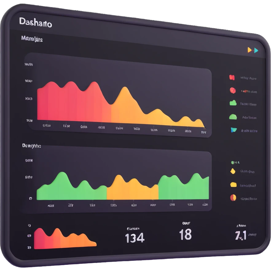 dashboard with analytics metrics emoji