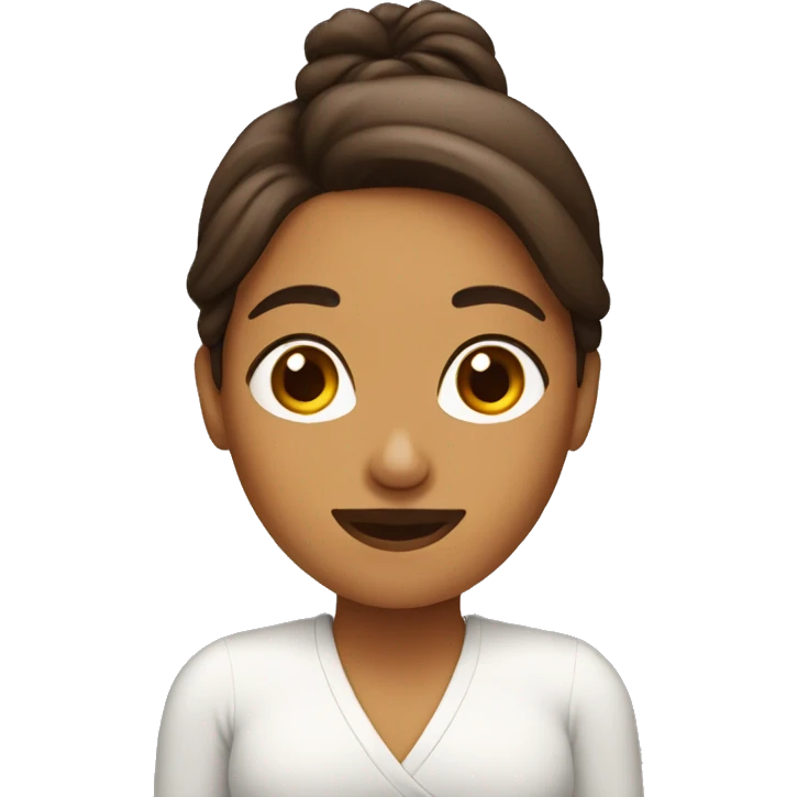 mujer cabello café  emoji