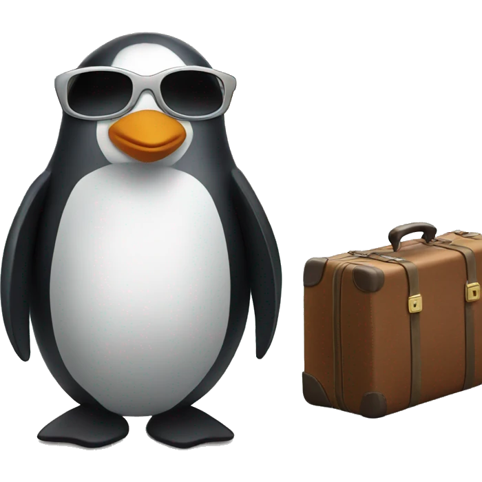 Travel penguin emoji