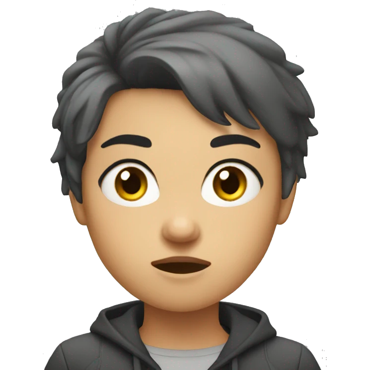 1girl,short hair,angry emoji