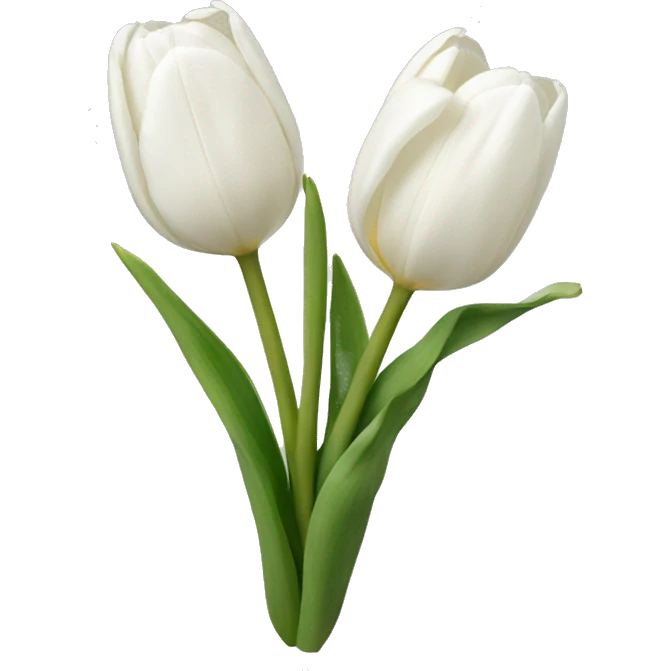 white tulips emoji