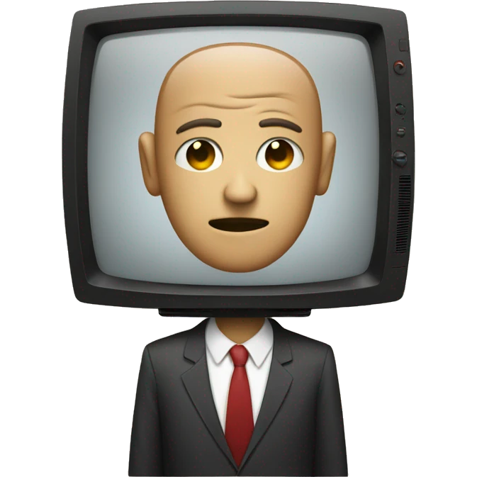 a man with tv head emoji