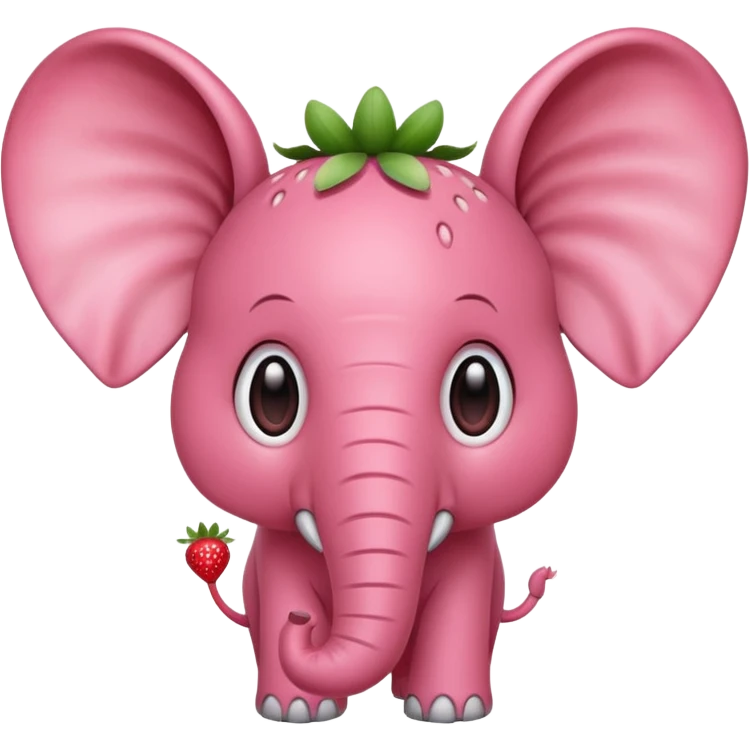 Strawberry elephant emoji