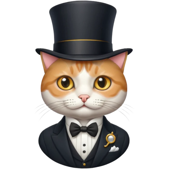 Cat gentleman emoji