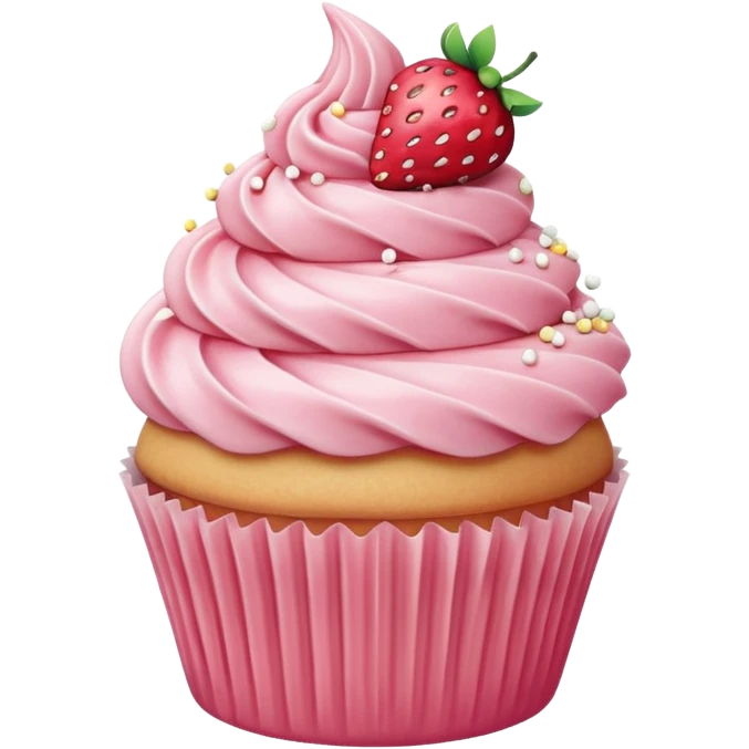 strawberry vanila cupcake emoji