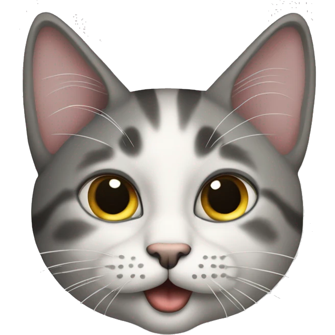 Zwei graue katzen die sich anfauchen emoji