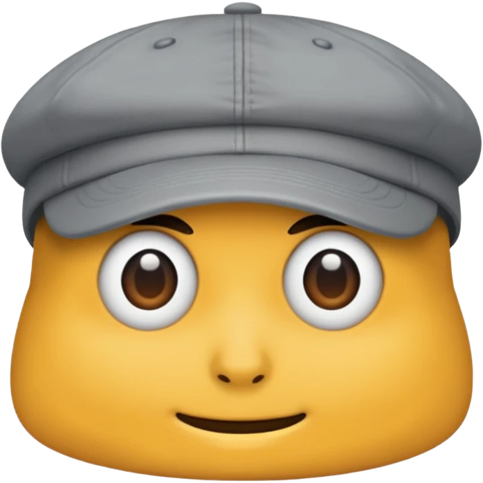 A grey color cap emoji