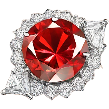 Diamond shine ring in box red emoji