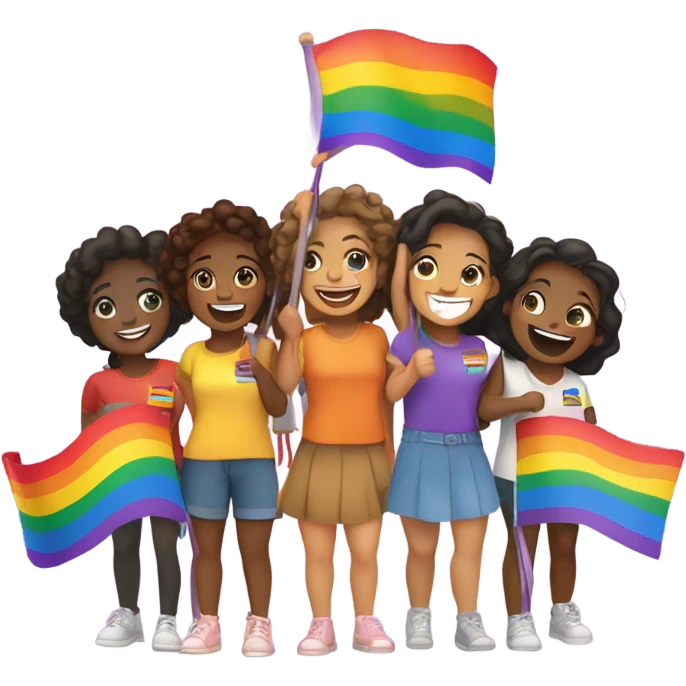 Girls lesbian pride  emoji