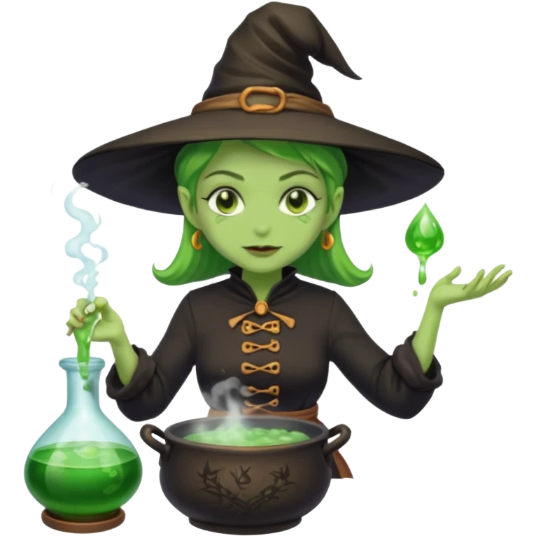 green witch cooking potion emoji