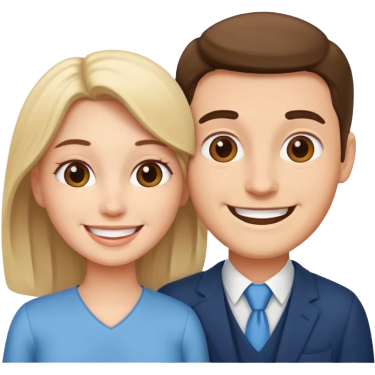 Married couple male and female emoji