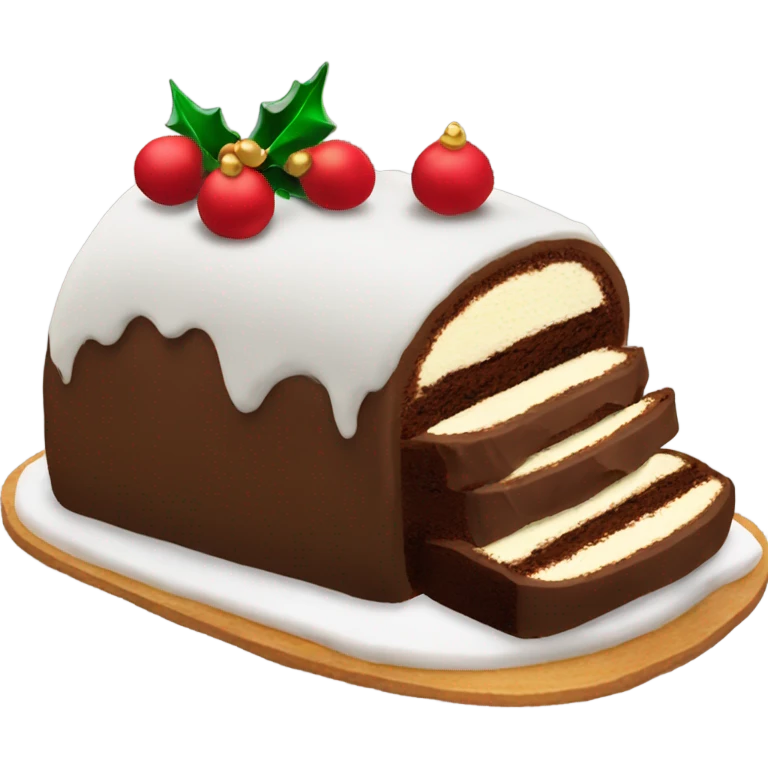 Buche de Noel cake emoji
