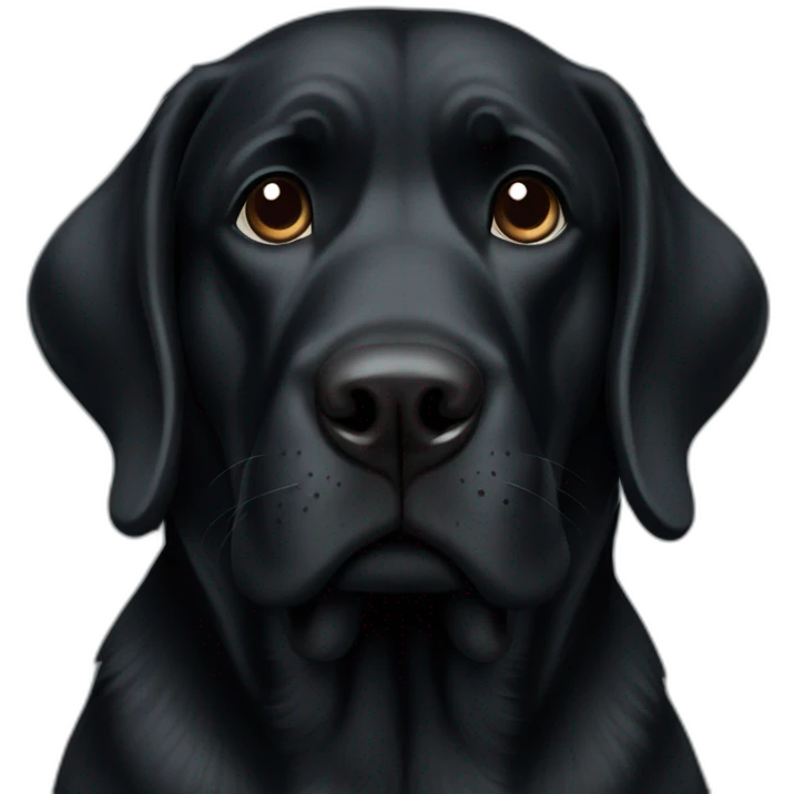 Big black dog emoji