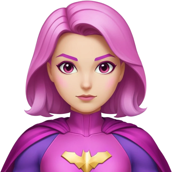 pink violet woman superhero positive power emoji