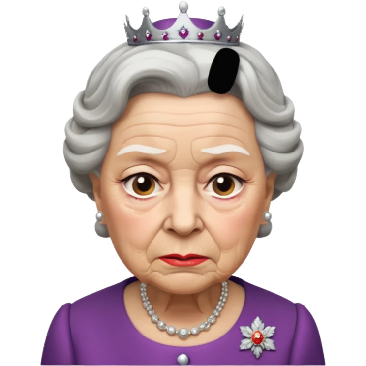 La reine Élisabeth 2 en moche et aigri  emoji