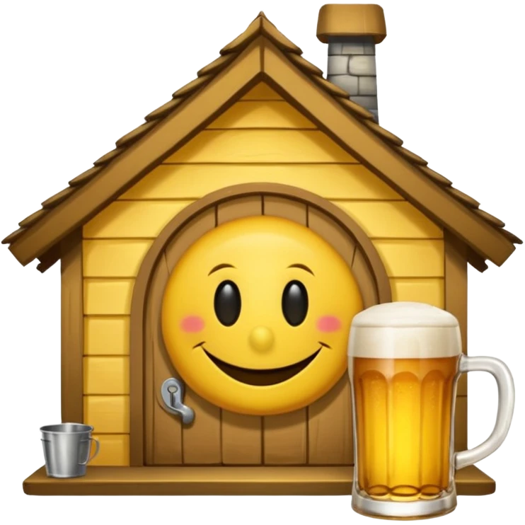 Ein lachender Smilie mit Bierglas und Gamsbart Hut emoji